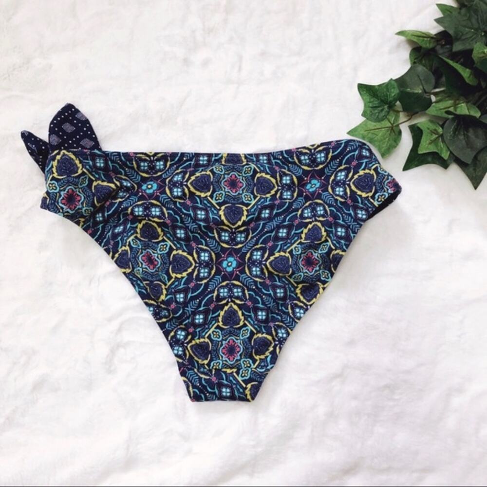 LOFT Blue Beach Side Tie Hipster Bikini Bottom - Picture 7 of 8